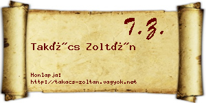 Takács Zoltán névjegykártya