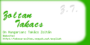 zoltan takacs business card