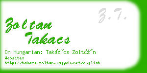 zoltan takacs business card